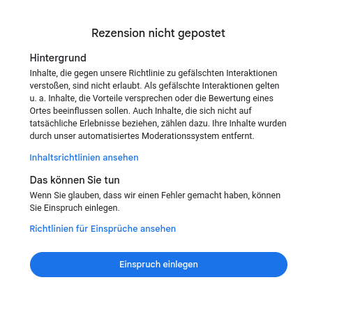 Google Bewertungen: Widerspruch einlegen